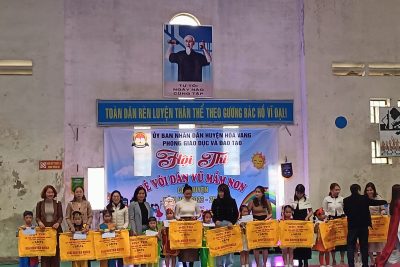 Trường MN số 2 Hòa Liên tham gia hội thi dân vũ cấp huyện